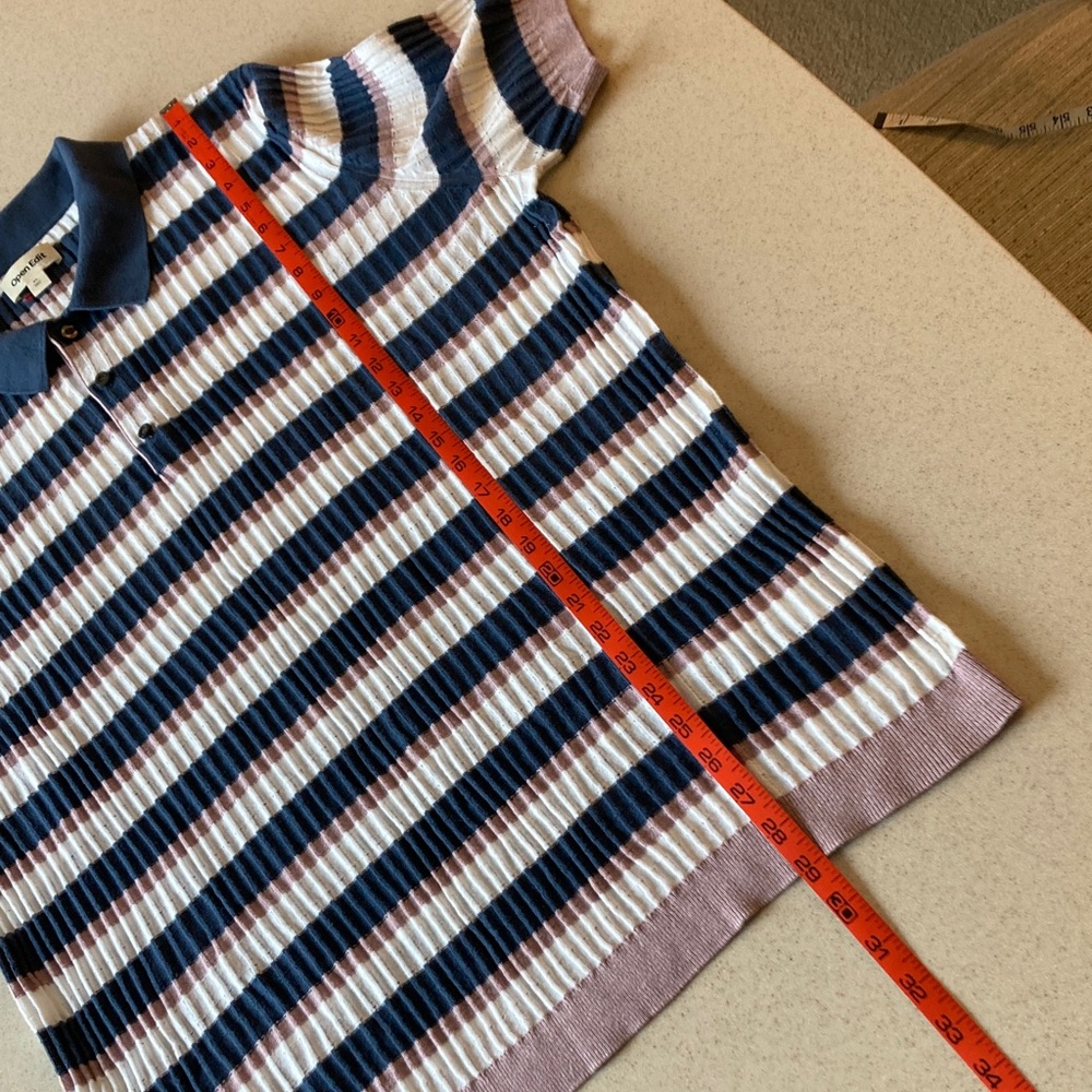 Classic Striped Short Sleeve Polo Shirt  Men Size XL - Picture 10 of 12